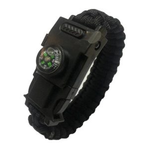 Bracelet de Survie en Paracorde Avec Boucle en Plastique et Lumière LED Pierce-Mon Bracelet Homme