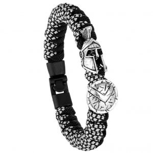 Bracelet de Survie Paracorde Double Face : Gladiateur Argent-Mon Bracelet Homme